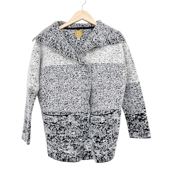 Damask Baby Alpaca Pima Cotton Gray Cardigan Sz M - Picture 1 of 5